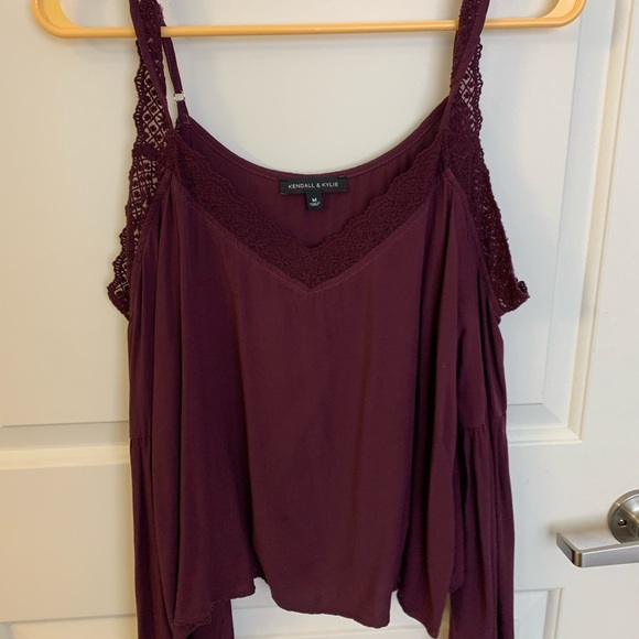 Kendall and Kylie Maroon Top - Picture 2 of 5